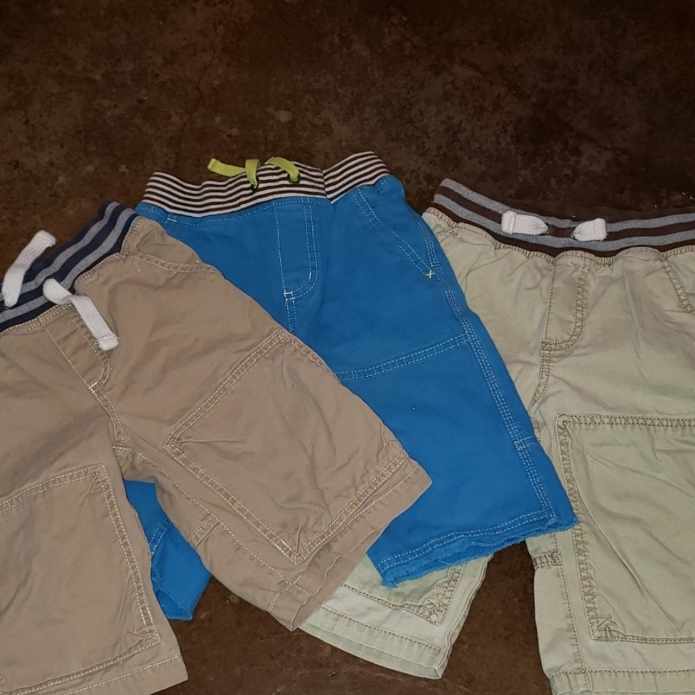 Mini boden lot 3 shorts boy 6 khaki brown blue